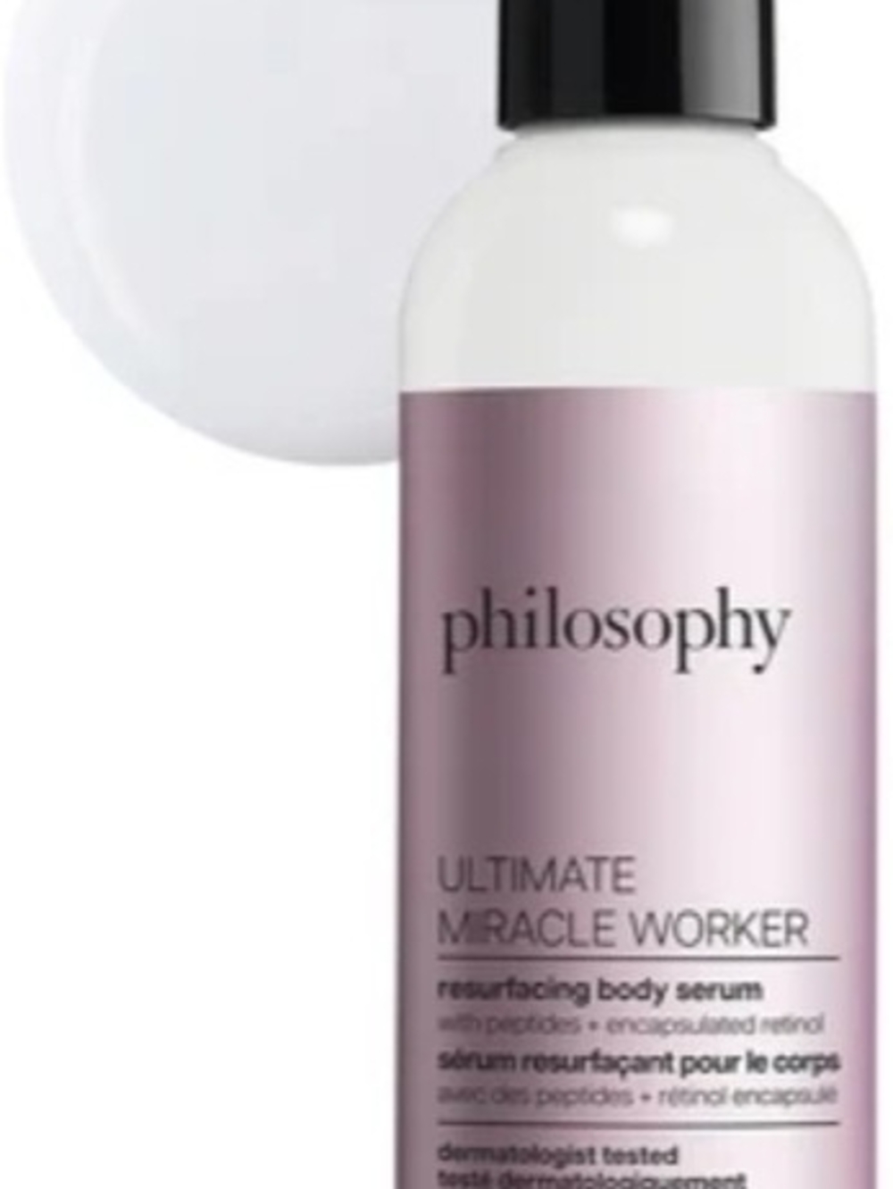 Philosophy resurfacing body serum - soft pink bottle